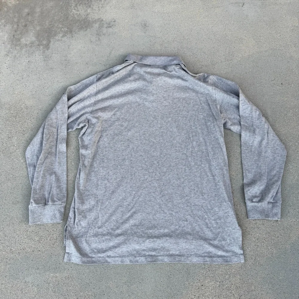 Polo Ralph‎ Lauren Grey Long Sleeve Polo Shirt Size XL